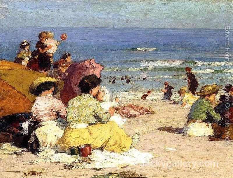 Beach Scene by Edward Henry Potthast paintings reproduction